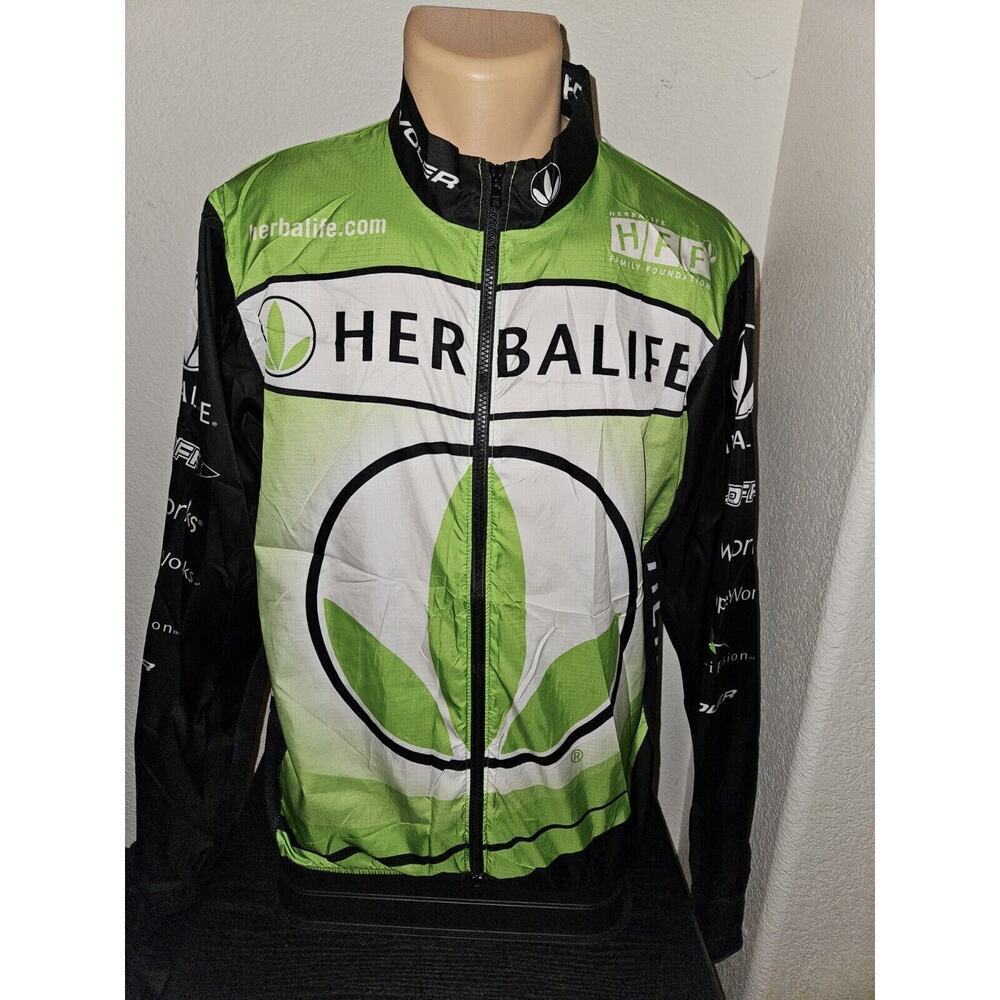 Voler Herbalife Sports Cycling Long Sleeve Full Zip Jacket Size Large